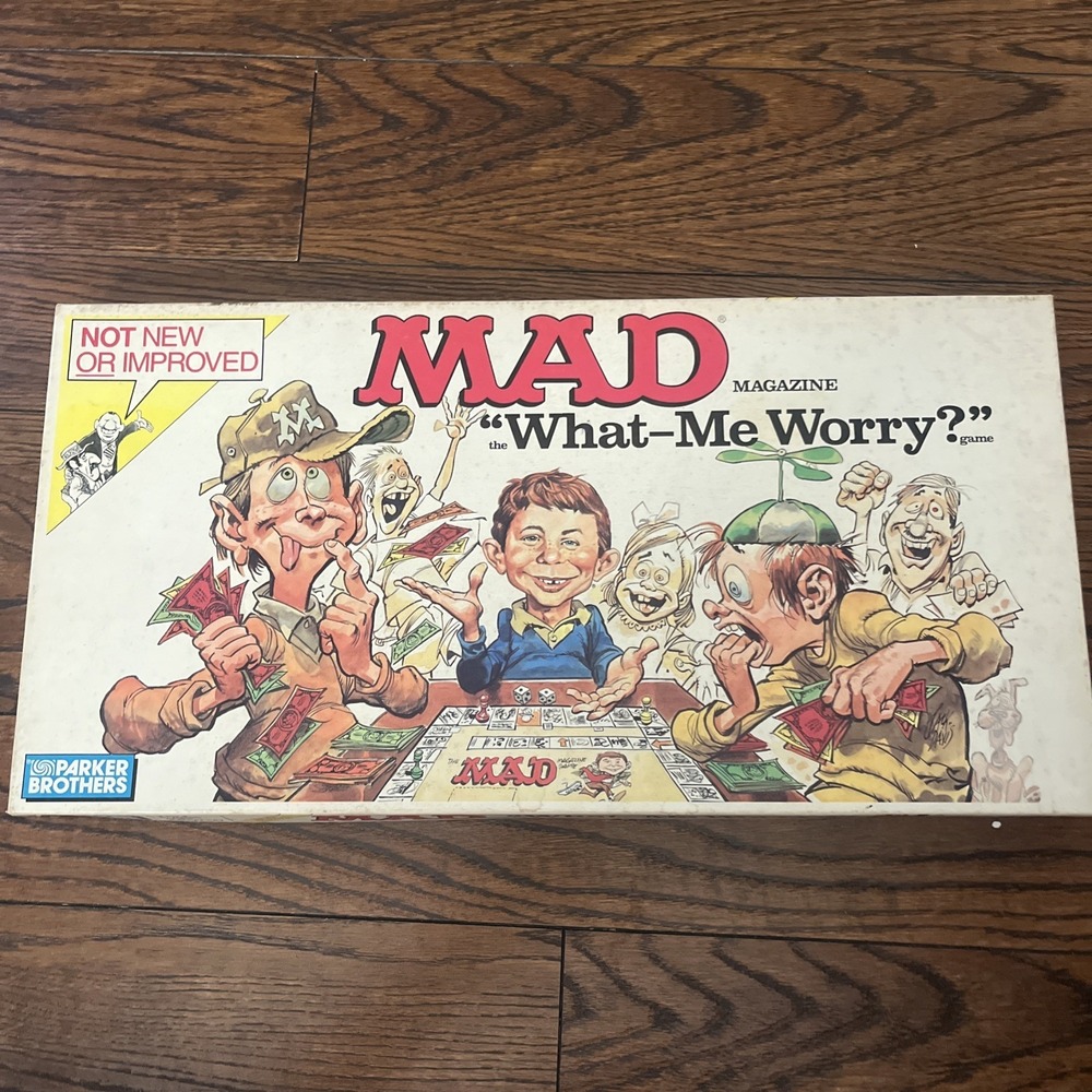 1988 Board Game Mad Magazine What - Me Worry Parker Bros Original Box Vintage